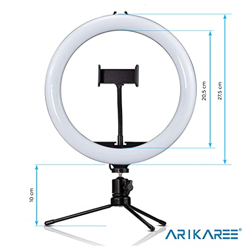 Selfie-Licht Tik Tok, LED-Ring, 10 Zoll (25,6 cm), Handy-Stativ, Ring-Licht, 3 Beleuchtungsmodi und 10 Helligkeit, Make… – Bild 7