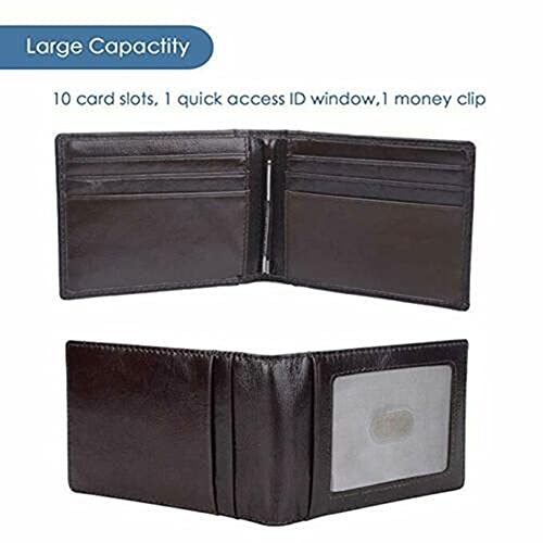 RFID Men's Leather Slim Bifold Money Clip Wallet Front Pocket Credit Card Holder4