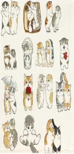 モフ-サンド Mofusand フェイスタオル 軽量クリーニングタオル スポーツタオル 人気 吸水性が強い 四季通用 タオル 家庭用/業務用/ホテル/スポーツなどに最適 73x35cm