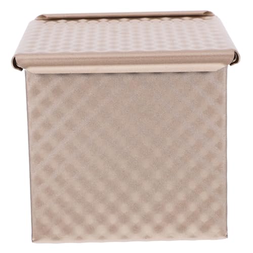 Mikinona Mini Pullman Loaf Pan with Lid Non Stick Baking Mold for Bread Cakes and Puddings Space Saving Design for Home and Restaurant Use Versatile Toast Box with Cover