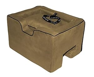 Pet Gear Lookout Booster Car Seat, Removable Comfort Pillow, Safety Tether Included, Installs in Seconds, No Tools Required, 2 Sizes, 3 Colors, Tan, Medium,PG1117TNU