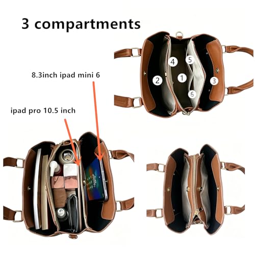Image of Medium Satchel Handbag Shoulder Crossbody Purse Top handle Hobo bags for Women