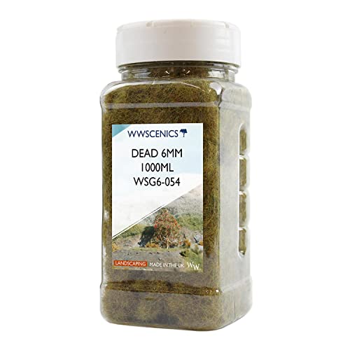 WWScenics | 6mm Dead Static Grass | 1000ml Can | WSG6-054 | Realistic Model Scenery Material