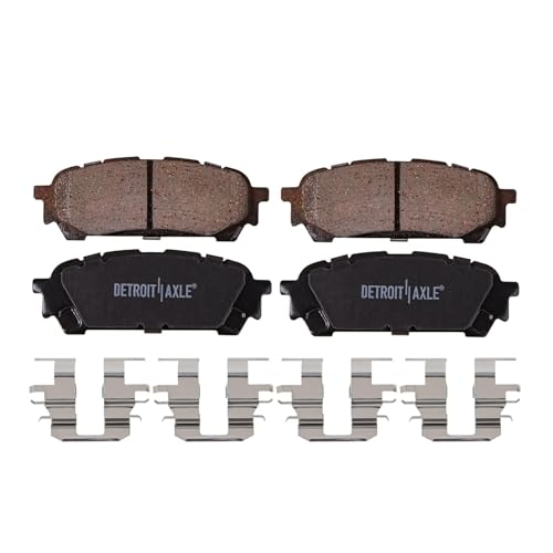 Image of Detroit Axle - Rear Brake Kit for SAAB 9-2X Subaru Forester Impreza Brake | Rotors Ceramic Brake Pads Replacement 10.47 inch inch Rear Rotors