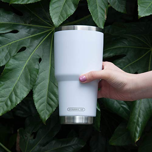 Image of D.S 30oz White Tumbler Double Wall Vacuum Insulated Travel Coffee Mug