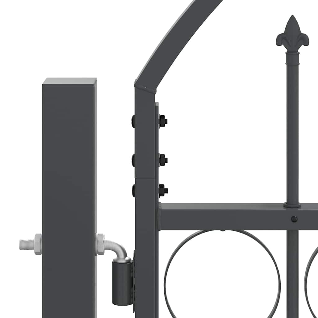 Gartentor verschließbar bogenförmig 4 x 1,25 m grau
