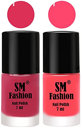 Image of Long Lasting Nail Polish | Nail Paint Combo 7 ml Each) - Set of 2 Dusty Pink-Pink