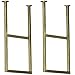 Ceiling Mount Shelf (No Plank), 11.8in x 23.6in Square Tube Shelf Bracket with Install Screw Kit, Metal Hanging Shelf, for Kitchen (Color : Gold, Size : 2 Pack)
