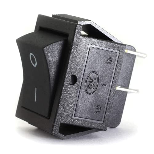 Magic&Shell 2-Pack Rocker Power Switch 16A 250V Ac 4 Pin 2 Position On/Off Power Switch Dpst Black Button #TOP4