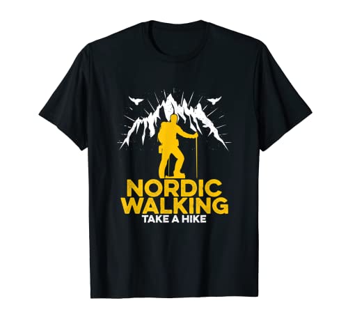 Nordic Walking Take Caminata Walker Marathon Endurance Fitness Camiseta