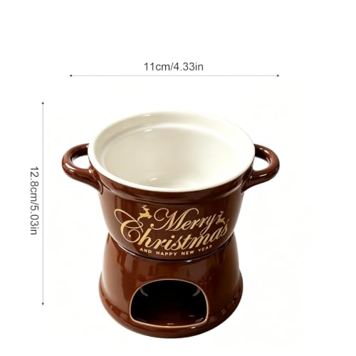 200ml Chocolate Melting Pot, Ceramic Fondue Cup Candy Meltie Mug, Coffee - image 2