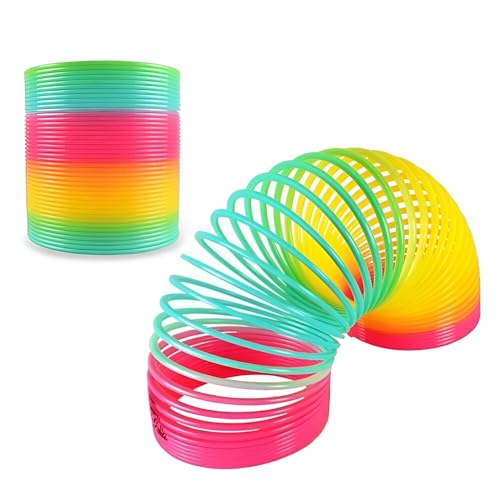 Image of SNKM Magic Spring Ring Fun Activity Gaming Toy for Kids Boys Girts | Gaming Toys Rainbow Spring Ring (Multicolour, Pack of 1)
