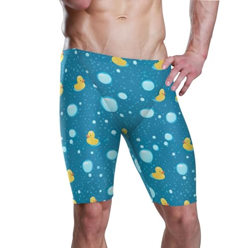 UMIRIKO Little Yellow Duck Men's Swim Jammers Racing & Training Swimsuit Fast, Flexible,Comfortable XXXL B0402353
