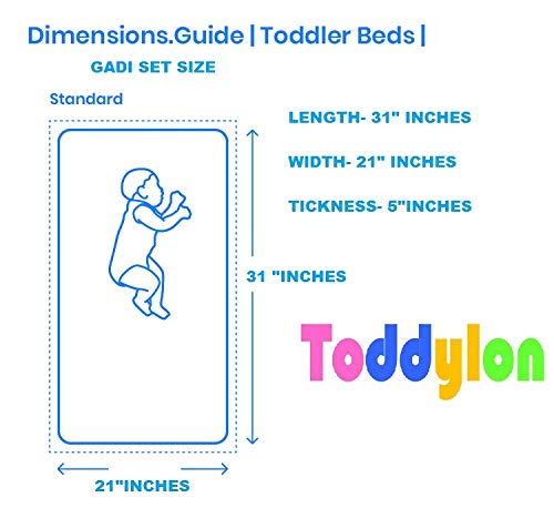 Toddylon-Baby-Bedding-Set-New-Born-Mattress-Gaddi-with-Pillow-Bolsters-0-6-Months-Red