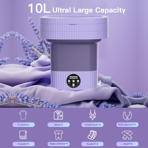 IKERIA-SeMi-AuToMa-TiC FoLdInG 9L SmAlL MiNi WaShInG MaChInE WiTh DrYeR DeEp CLeAnInG FoR UnDeRwEaR WaShINg MaChInE3 (AB5) 4 41XzyzFJvpL