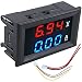 Produktbild Retoo Mini Digital Voltmeter Amperemeter mit LCD Anzeige 10A, Voltmeter Messgerät Tester für Auto, Motorrad, 3V  30V Ampere Volt Gauge, Dual Display Blau Rot, Spannungs-strom Tester
