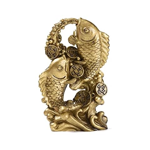 BRABUD Resin Money Fish Statue Cover