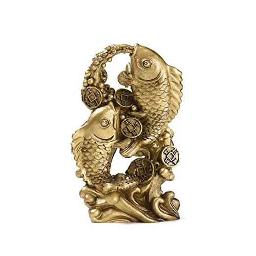 Resin Money Fish Feng Shui Statue