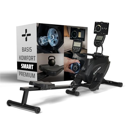 Rudergerät für zuhause klappbar - SportPlus Rudergerät klappbar extra leiser Magnetwiderstand - Rudermaschine für zuhause Kinomap - Rudergeräte...