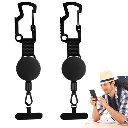 Cordon de sécurité noir pour téléphone pour éviter vols et chutes