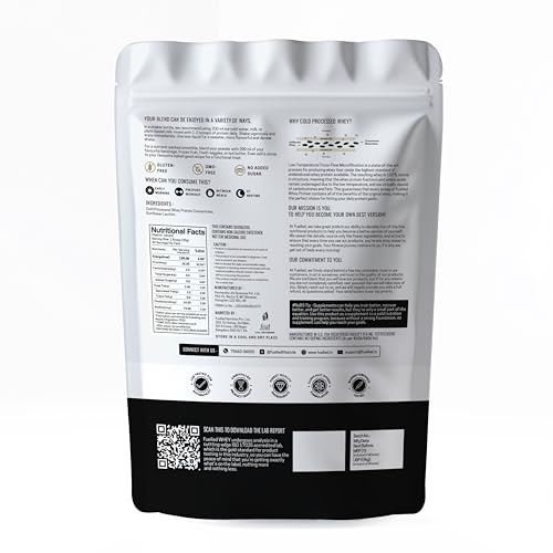 Image of Fuelled Raw Whey Protein Concentrate (Unflavoured, 3 kg) 26 g Protein, 56 g BCAA | Lab Tested for Muscle Growth & Recovery