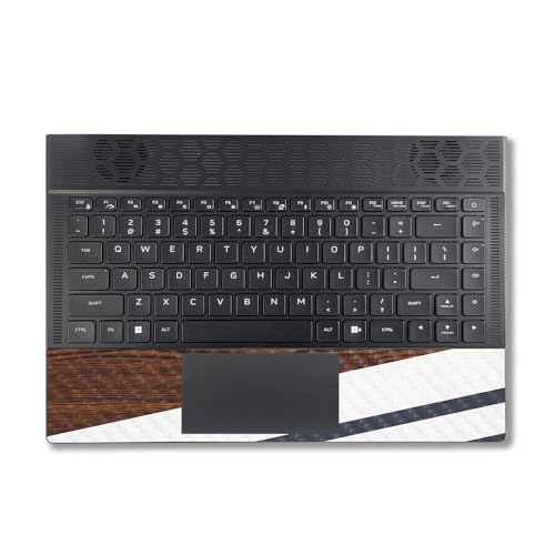 Image of MightySkins Carbon Fiber Skin Compatible with Alienware X14 R2 (2023) Full Wrap Kit - Wood Formal | Protective, Durable Textured Carbon Fiber Finish | Easy to Apply & Change Styles | Made in The USA