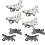 4 x Mirror Corner Brackets Nickel Wall mounting Hanging Gyms Bathrooms Angle Bracket Mirror Hanging Kit - Citystores