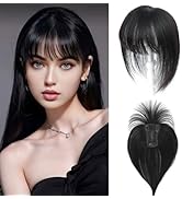 HOLFWALF Hair Toppers for Women Real Human Hair 4.5x3inch Swiss Base Hairpieces, Human Hair Toppe...