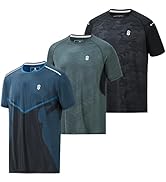 SUNTASY Men's Athletic Short Sleeve Tees with Design - Performance Running Gym Workout T Shirts f...