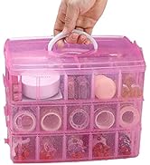 DRSUMLF Craft Storage Box with Compartments with 30 Adjustable Compartments - Craft Storage/Craft...