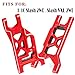 hopsupRC Upgrades Parts for 1/10 Slash VXL 2WD/Slash 2WD,Aluminum Front Rear Suspension A Arms & Caster Block&Steering Blocks&Rear Stub Axle Carriers,Red,(Only for Slash)
