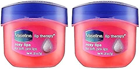 Vaseline Mini Lip Therapy Lip Balm, Rosy Lips | Intensive Lip Repair Treatment for Cracked, Dry and Chapped Lips | Mini Travel Size 7 grams (Pack of 2)