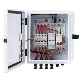 PV Combiner Box 4 String, IP65 Waterproof Solar Combiner with Lightning Arrester, Metal Box, 20A Rated Current Fuse and Circuit Breakers for On/Off Grid Solar Panel System