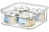 iDesign 71450EU Kühlschrankbox, Aufbewahrungsbehälter aus BPA-freiem Kunststoff, Aufbewahrungssystem für Küche oder Kühlschrank, durchsichtig, 16,1 cm x 9,6 cm