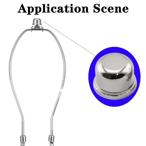 Image of Silver Lamp Finials, 1 /4-27 Thread, 1 /2 Inch Lamp Shade Nuts for Harp Tops | 8 Packs Finish Metal Finials with 1 /4-27 Female Threads for Compatible Table, Floor, Desk And Bedside Lamp Harps