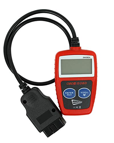 Streetwize - Multilingual OBDII Vehicle Diagnostic Code Reader | OBD2 Reader with Large Clear LCD Display | Fault Clearer | Emission Fault Reader | Engine Management Reader| Includes Code Book (SWOB4)