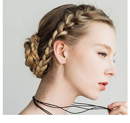 Boucles d'oreilles longues en argent 925 filigrane minimaliste chic