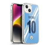 Head Case Designs Officially Licensed Manchester City Man City FC Rayan Cherki 2025/26 Players Home Kit 1st Group Gel Case Compatible with Apple iPhone 14 Plus & Compatible with MagSafe