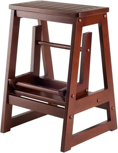 ZJGFCB Marchepied pliant en bois avec plate-forme large Échelle en bois personnalisée 2 niveaux