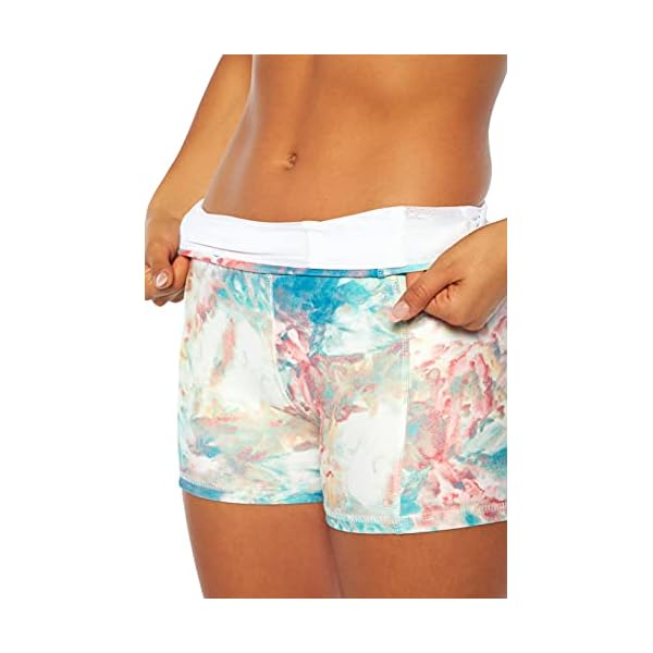 Jessica-Simpson-Sportswear-Womens-Tummy-Control-Hottie-Short Jessica Simpson Sportswear Women's Standard Tummy Control Hottie Short, Ice Green Tidal Wave Tie Dye, Medium