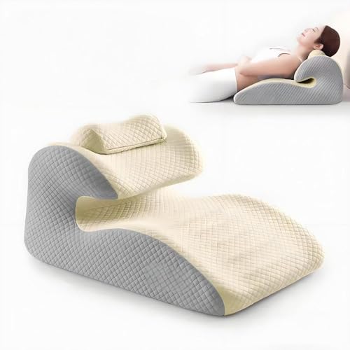 Wedge Pillow for Adults & Couples, Memory Foam, Beige