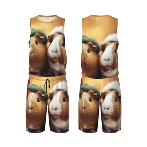 Maillot de basket cochon d'inde short sport homme respirant