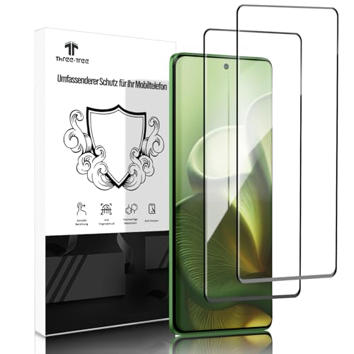 Three-Tree Schutzfolie für Panzerglas für Motorola Edge 60 Fingerabdruck-ID Unterstützen Folie - [2 Stück] 9H Härte HD Clear Displayschutz Schutzfolie Glas für Motorola Edge 60