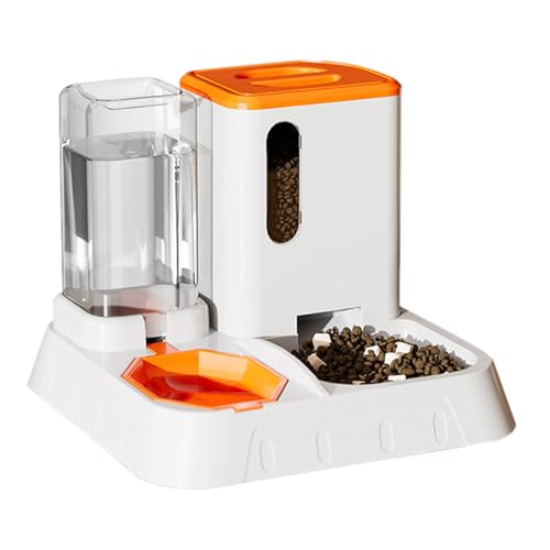 Automatic Cat Feeder - 2 in 1 Automatic Food Dispenser Water Feeder | Large Capacity duual Pet Bowl | Detachable, Easy-to-Clean Self-Feeding Station for Home, Pet Shop, Cattery & Indoor Use