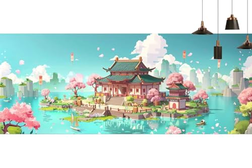 Pintura Diamante de edificios japoneses para combatir el estrés y decorar tu salón 2