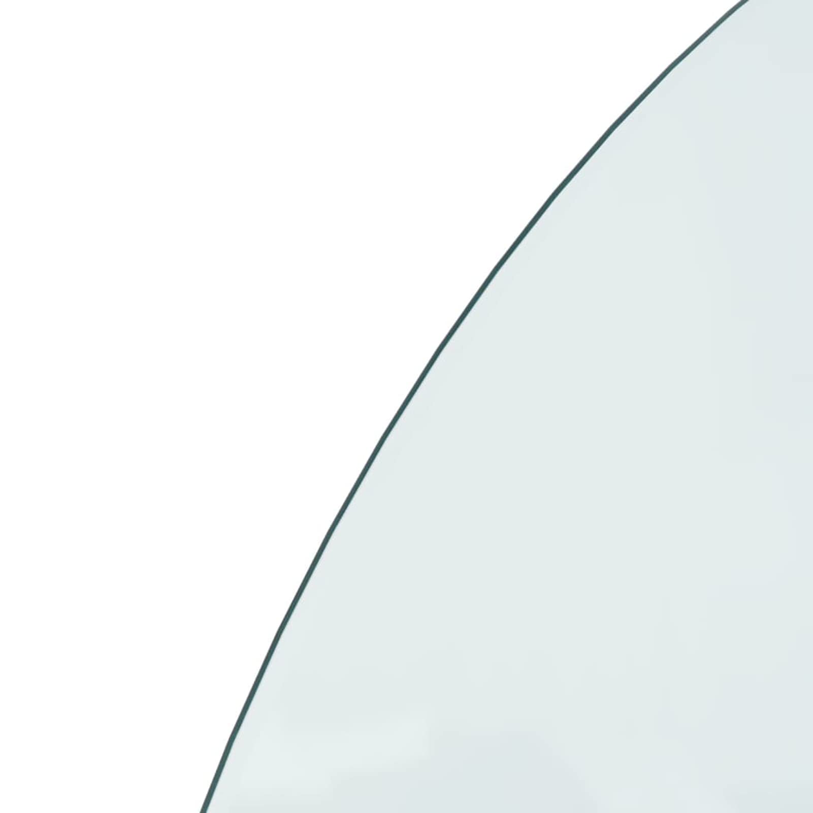 Placa de cristal para chimenea, semicircular, 1000 x 500 mm, protector de suelo para parquet y superficies laminadas, base de estufa resistente a altas temperaturas, cubierta de suelo de vidrio