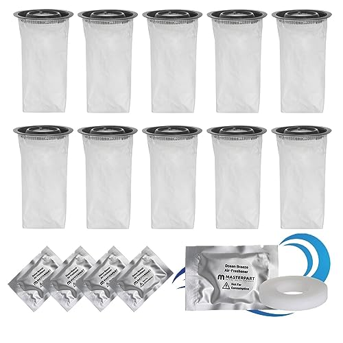 Masterpart 10 bolsas de polvo Henry Quick Stick Pods Hetty Numatic Filter Hoover 5 ambientadores