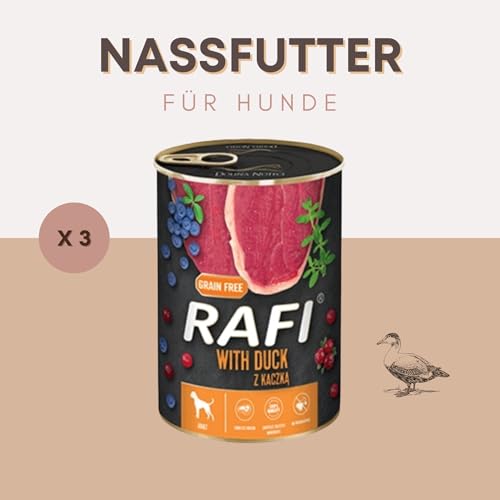 Dolina Noteci Rafi & PAKO Mixbox Nassfutter für Hunde | 24x400g | Sorten mit Truthahn, Ente, Rind & Geflügel | Hoher Fleischanteil & Proteinreich | 9,6 kg