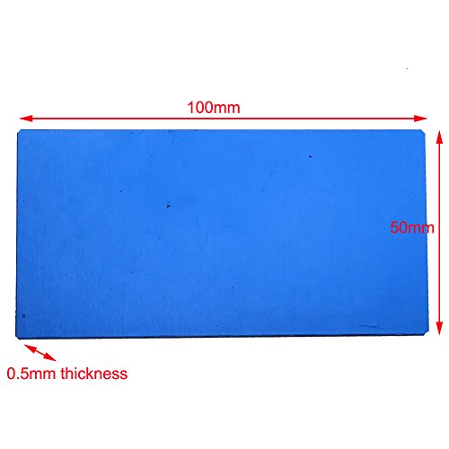 Ebamaz Eloxiertes Aluminium Metall Platte 100x50x0,5 mm für Gravur Runde Ecke mit Klebeband Blanko 10 Stück (Blau)