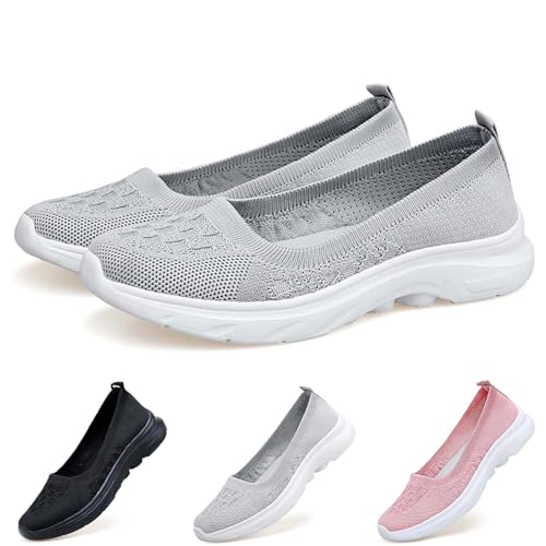 Women's Knit Slip On Sneakers Breathable Lightweight Comfortable Walking Shoes for Gym Casual Travel Workout3